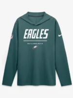 Philadelphia Eagles Nike Sideline Game On Long Sleeve Hooded T-shirt