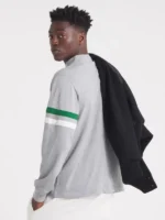 Philadelphia Eagles x Todd Snyder Premium Jersey Mock Neck Tee - Heather Charcoal