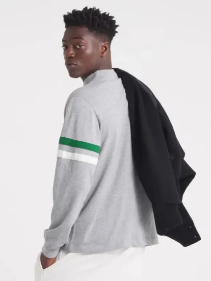 Philadelphia Eagles x Todd Snyder Premium Jersey Mock Neck Tee - Heather Charcoal