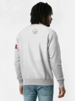Pittsburgh Steelers Disney x Champion Pete Reverse Weave Sweatshirt - Heather Gray
