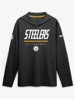 Pittsburgh Steelers Nike Sideline Game On Long Sleeve Hooded T-shirt