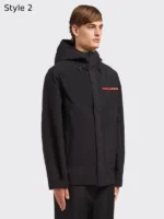 Prada Hooded Black Windbreaker Jacket