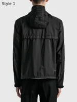 Prada Logo Windbreaker Jacket Black