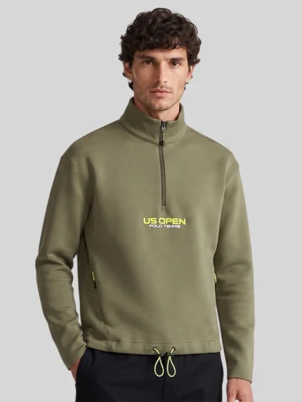 Ralph Lauren US Open 2026 Quarter-Zip Green Sweatshirt