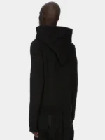 Rick Owens Asymmetrical Zip Hoodie Black