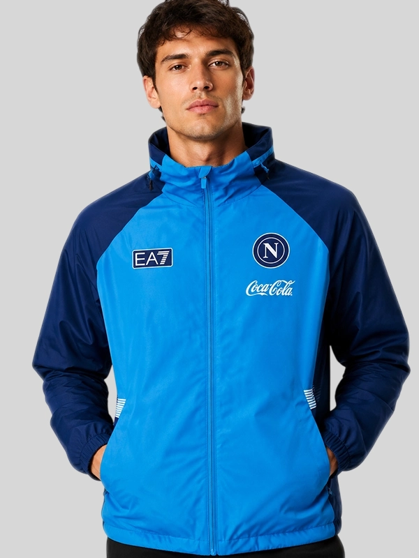 SSC Napoli 2026-27 Windbreaker Hooded Jacket SSC Napoli 2026-27 Windbreaker Hooded Jacket