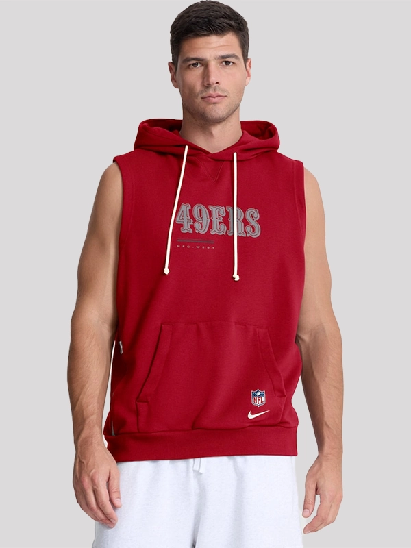 San Francisco 49ers 2026 Sideline Sleeveless Hoodie San Francisco 49ers 2026 Sideline Sleeveless Hoodie