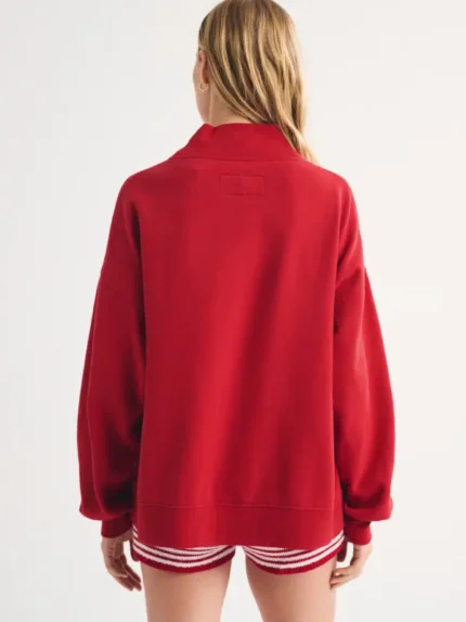 San Francisco 49ers Abercrombie Funnel Neck Sweatshirt Red