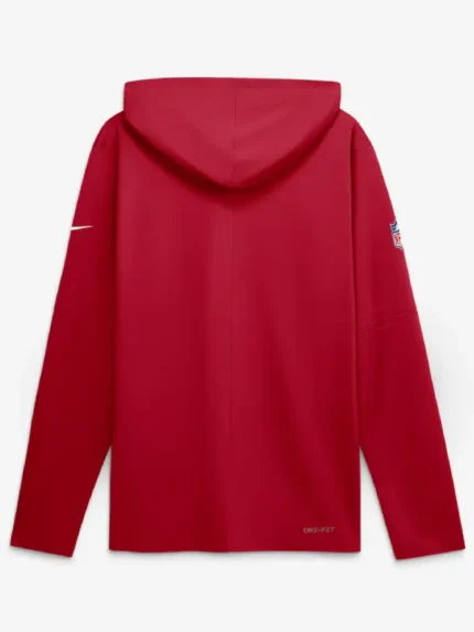 San Francisco 49ers Nike Sideline Game On Lightweight Long Sleeve Hooded Dri-FIT Top - Scarlet