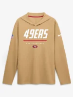 San Francisco 49ers Nike Sideline Game On Long Sleeve Hooded Top - Gold
