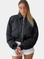 Scarlet And Sam Black Bomber Jacket