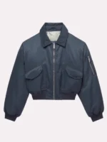 Scarlet And Sam Bomber Jacket Charcoal Grey