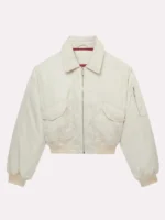 Scarlet And Sam Bomber Jacket Charcoal White
