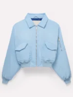Scarlet And Sam Bomber Jacket Sky Blue