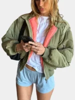 Scarlet And Sam Capsule Green Bomber Jacket