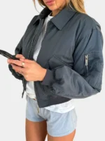 Scarlet And Sam Capsule Grey Bomber Jacket
