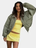 Scarlet And Sam Green Bomber Jacket