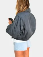 Scarlet And Sam Grey Bomber Jacket
