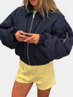 Scarlet And Sam Navy Bomber Jacket