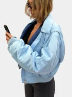 Scarlet And Sam Sky Blue Bomber Jacket