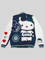 Seattle Mariners Hello Kitty Navy Satin Jacket