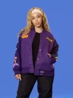 Spider Man 90's Purple Varsity Jacket