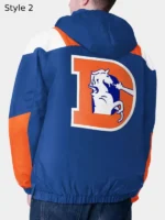 Starter Denver Broncos Mens Blue Charger Pullover Jacket