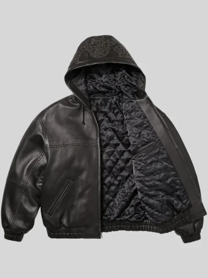 Supreme Studded Black Leather Jacket