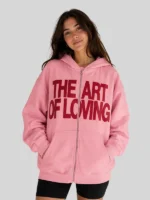 The Art Of Loving Olivia Dean Pink Hoodie