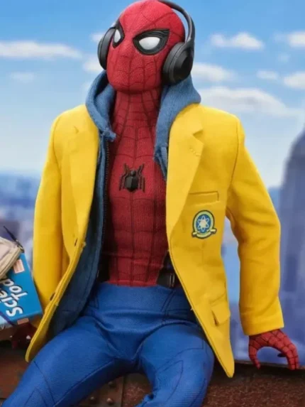 Tom Holland Spider-Man Homecoming Yellow Wool Jacket
