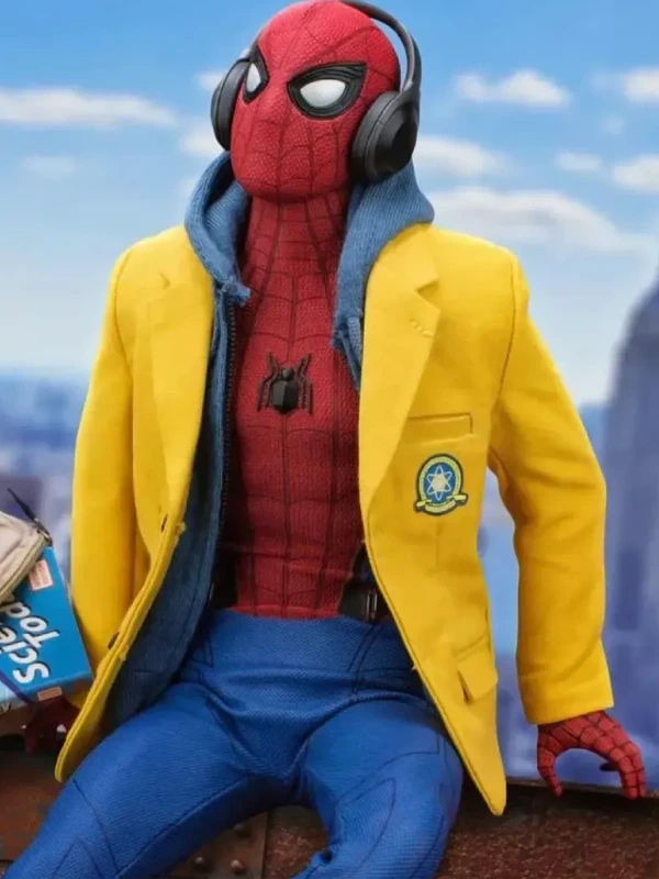 Tom Holland Spider-Man Homecoming Yellow Wool Jacket Tom Holland Spider-Man Homecoming Yellow Wool Jacket