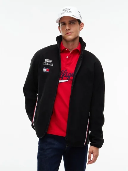 Tommy Hilfiger Cadillac F1 Team Black Fleece Full-Zip Jacket