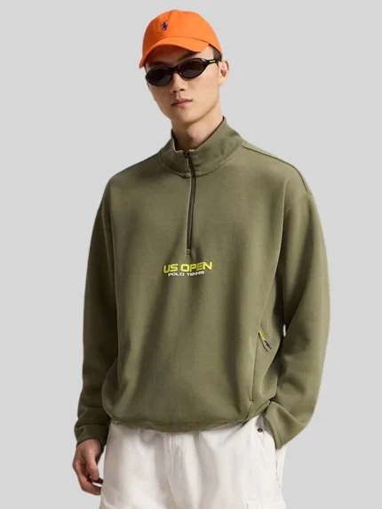 US Open Oversize Quarter-Zip Pullover green sweatshirt