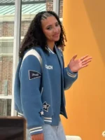 WNBA All-Star Game 2026 Azzi Fudd Custom Coach Blue Varsity Jacket