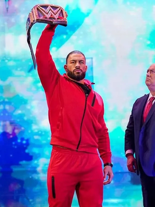 WWE 2022 Roman Reigns Red Tracksuit WWE 2022 Roman Reigns Red Tracksuit