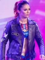 WWE Welsh Wrestler Tegan Nox Brown Leather Jacket