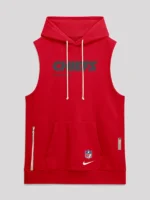 Women kansas city chiefs 2026 sideline sleeveless hoodie