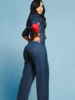 Women’s Cardi B x Old Navy Jacket Navy Blue Denim