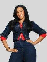 Women’s Cardi B x Old Navy Navy Blue Denim Jacket
