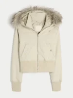 Women's Hollister Peyton Twill Jacket Cream