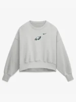 Women's Nike Gray Philadelphia Eagles Oversized Primetime Phoenix Fleece Sweatshirt