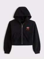 Women's San Francisco 49ers Abercrombie & Fitch Black YPB On The Go 6AM Full-Zip Hoodie