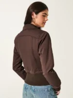 Women's Twill Zip Up Jacket Hollister