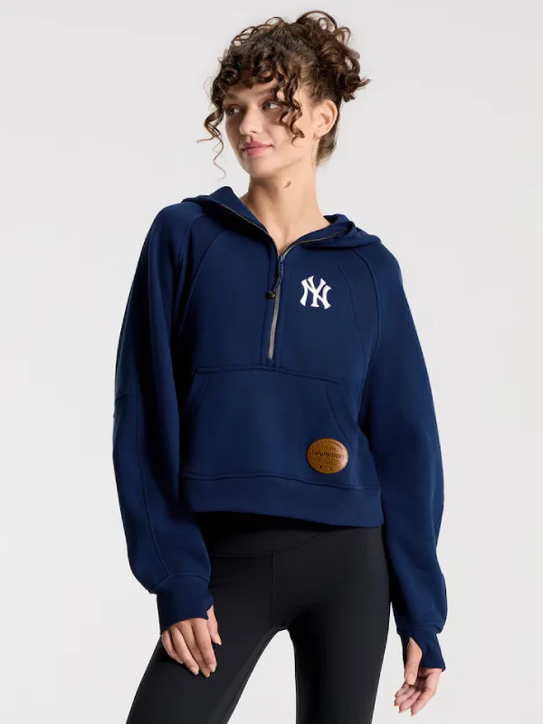 Women's Yankees lululemon Scuba Half-Zip Hoodie Navy Women's Yankees lululemon Scuba Half-Zip Hoodie Navy