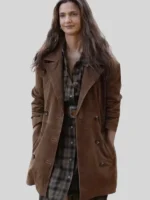 Zoe TV-Series Lanterns 2026 Poorna Jagannathan Brown Suede Leather Coat