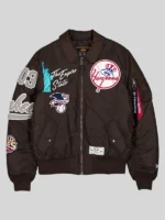 alpha industries ma 1 flight jacket New york yankees Brown