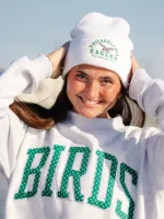 embroidered Kelly green Philly Polka Dot Birds Sweatshirt