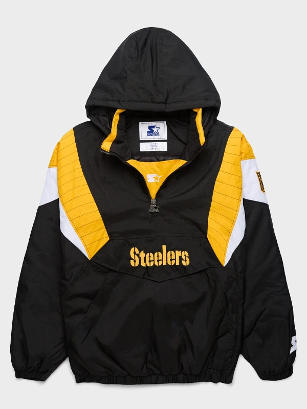 2026 NFL Pittsburgh Steelers Starter Blackout Breakaway Jacket 2026 NFL Pittsburgh Steelers Starter Blackout Breakaway Jacket