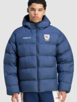 Arsenal Adidas 26-27 EQT Blue Puffer Hooded Jacket