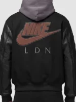 Black Nike x Jordan Men Women Wool Varsity Jacket